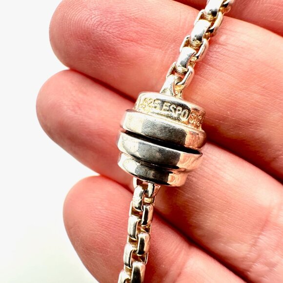 Joseph Esposito Box Link Chain Magnetic Clasp 22 Inch Necklace 41 Gram - Picture 3 of 3